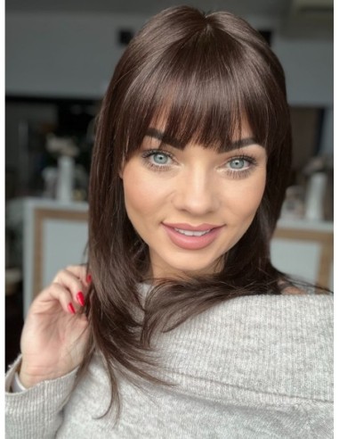 "MEGAN K2" 40-45  PERUKA Z WŁOSÓW NATURALNYCH Z GRZYWKĄ