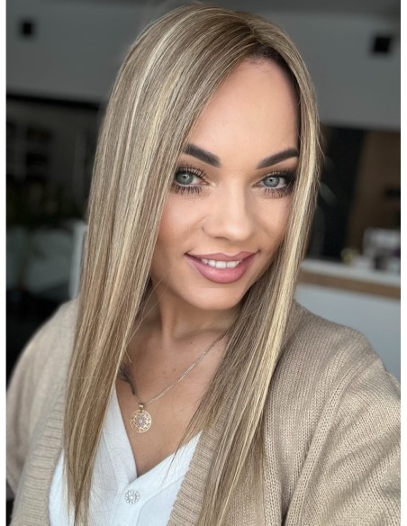 "Lio BL "- Mini topper z włosów naturalnych  45 cm