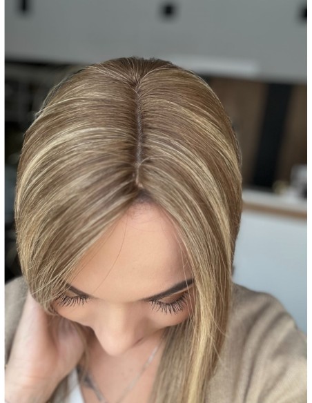 "Lio BL "- Mini topper z włosów naturalnych  45 cm