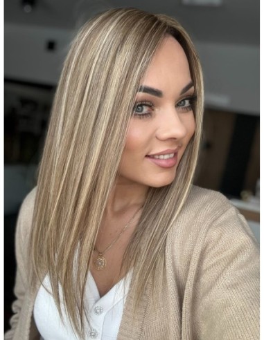 "Lio BL "- Mini topper z włosów naturalnych  45 cm