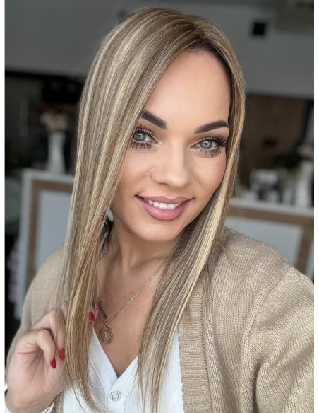 "Lio BL "- Mini topper z włosów naturalnych  45 cm