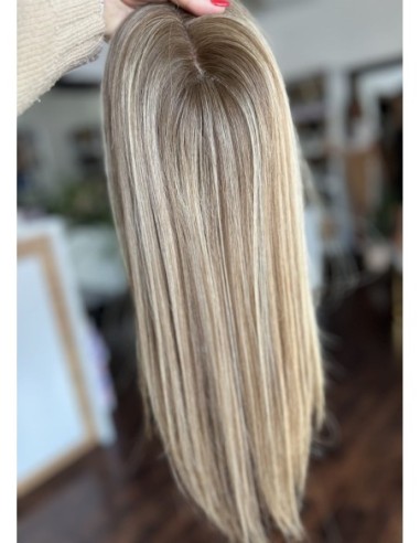 "Lio BL "- Mini topper z włosów naturalnych  45 cm