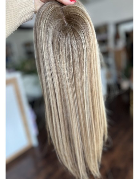 "Lio BL "- Mini topper z włosów naturalnych  45 cm