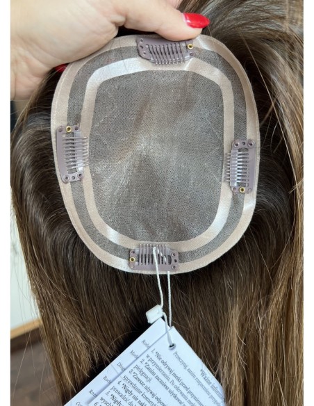 ASTRID-MONO TOPPER Z WŁOSÓW NATURALNYCH Z GRZYWKĄ 50 CM