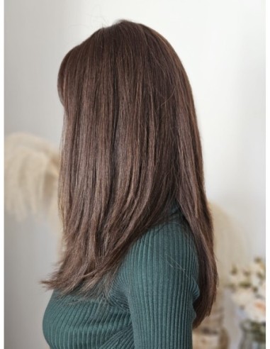 "MEGAN K2" 40-45  PERUKA Z WŁOSÓW NATURALNYCH Z GRZYWKĄ