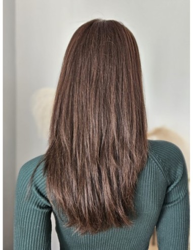 "MEGAN K2" 40-45  PERUKA Z WŁOSÓW NATURALNYCH Z GRZYWKĄ