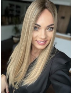 "MILENA 50-55 CM "DŁUGI TOPPER Z WŁOSÓW NATURALNYCH  PREMIUM