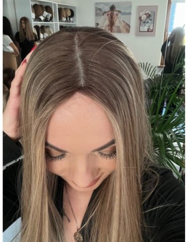 "MILENA 50-55 CM "DŁUGI TOPPER Z WŁOSÓW NATURALNYCH  PREMIUM