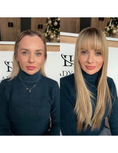 "MILENA 50-55 CM "DŁUGI TOPPER Z WŁOSÓW NATURALNYCH  PREMIUM