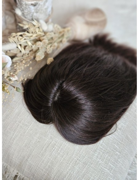 "MEGAN K2" 40-45  PERUKA Z WŁOSÓW NATURALNYCH Z GRZYWKĄ