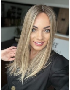 "MILENA 40-45 CM "TOPPER Z WŁOSÓW NATURALNYCH  PREMIUM