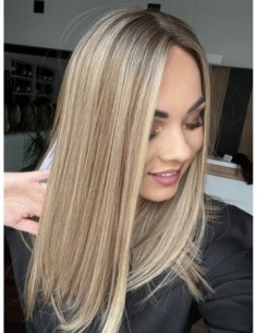 "MILENA 40-45 CM "TOPPER Z WŁOSÓW NATURALNYCH  PREMIUM 2