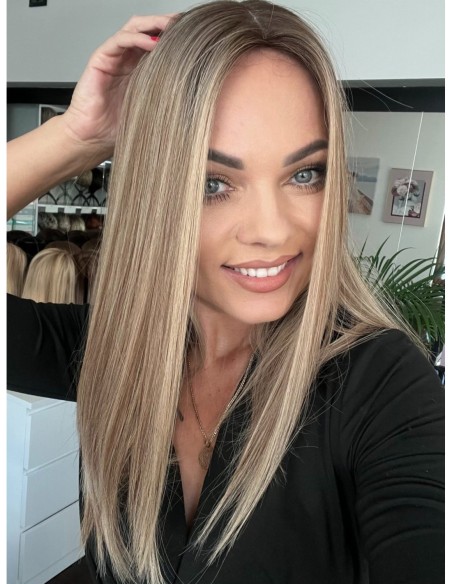 "MILENA 40-45 CM "TOPPER Z WŁOSÓW NATURALNYCH  PREMIUM