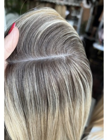 "MILENA 40-45 CM "TOPPER Z WŁOSÓW NATURALNYCH  PREMIUM