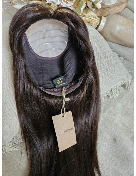 "MEGAN K2" 40-45  PERUKA Z WŁOSÓW NATURALNYCH Z GRZYWKĄ