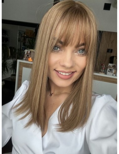 "AURELIA Z GRZYWKĄ 40-45 CM "TOPPER Z WŁOSÓW NATURALNYCH  PREMIUM