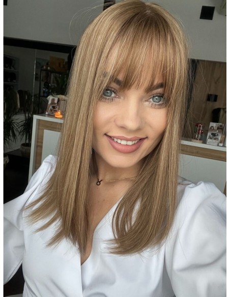 "AURELIA Z GRZYWKĄ 40-45 CM "TOPPER Z WŁOSÓW NATURALNYCH  PREMIUM