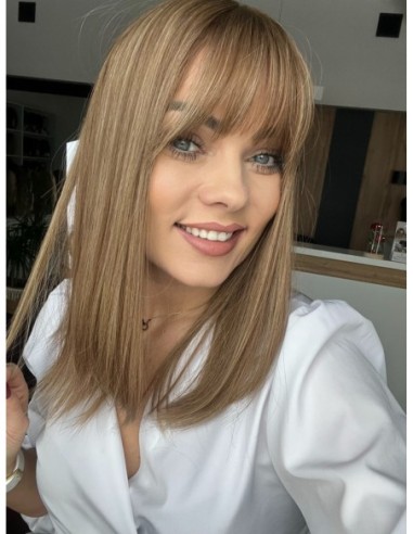 "AURELIA Z GRZYWKĄ 40-45 CM "TOPPER Z WŁOSÓW NATURALNYCH  PREMIUM