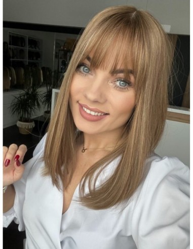 "AURELIA Z GRZYWKĄ 40-45 CM "TOPPER Z WŁOSÓW NATURALNYCH  PREMIUM