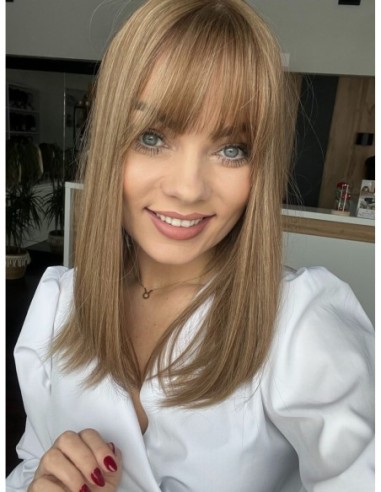 "AURELIA Z GRZYWKĄ 40-45 CM "TOPPER Z WŁOSÓW NATURALNYCH  PREMIUM