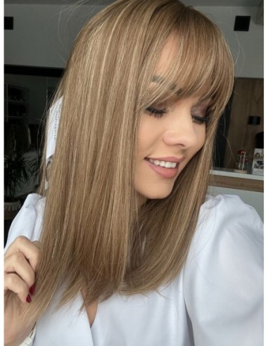 "AURELIA Z GRZYWKĄ 40-45 CM "TOPPER Z WŁOSÓW NATURALNYCH  PREMIUM