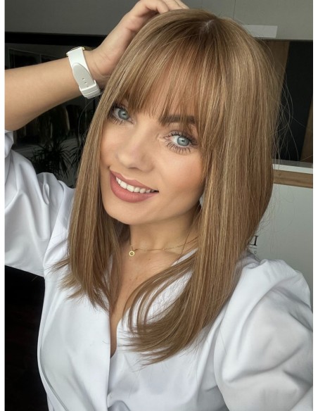 "AURELIA Z GRZYWKĄ 40-45 CM "TOPPER Z WŁOSÓW NATURALNYCH  PREMIUM