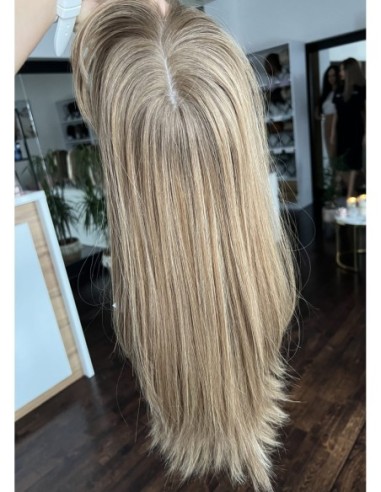 "AURELIA Z GRZYWKĄ 40-45 CM "TOPPER Z WŁOSÓW NATURALNYCH  PREMIUM