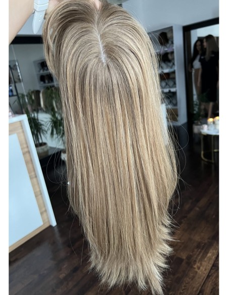 "AURELIA Z GRZYWKĄ 40-45 CM "TOPPER Z WŁOSÓW NATURALNYCH  PREMIUM