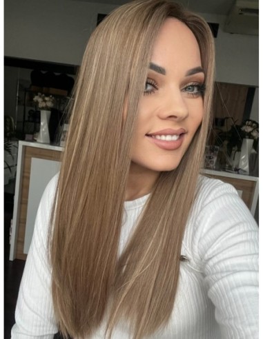 "AURELIA  50 CM "TOPPER Z WŁOSÓW NATURALNYCH  PREMIUM