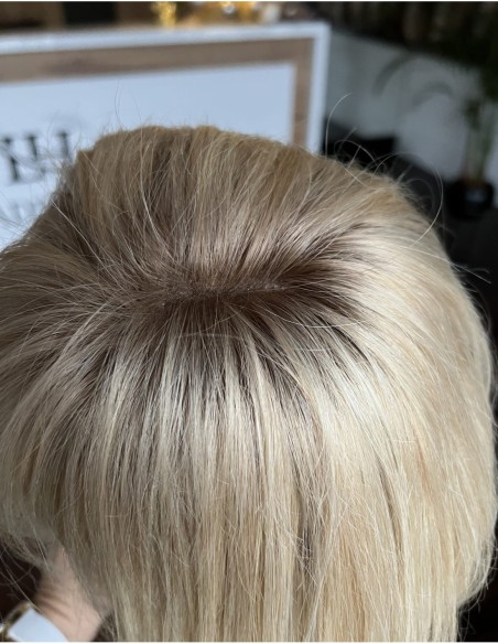 Idalia LRll-Krótka peruka z włosów naturalnych  S/M z grzywką