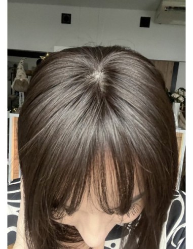 Nila 30 cm z grzywką  silk top-topper z włosów naturalnych
