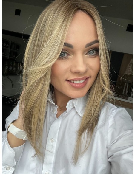 "ROSA 35-40 CM"TOPPER Z WŁOSÓW NATURALNYCH  BAZA 17x17