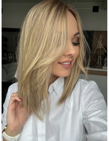 "ROSA 35-40 CM"TOPPER Z WŁOSÓW NATURALNYCH  BAZA 17x17