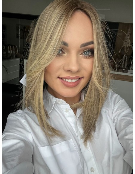 "ROSA 35-40 CM"TOPPER Z WŁOSÓW NATURALNYCH  BAZA 17x17