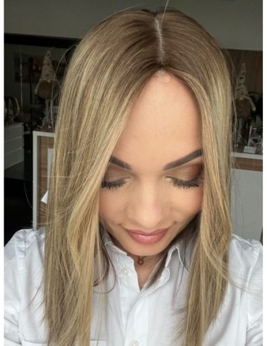 "ROSA 35-40 CM"TOPPER Z WŁOSÓW NATURALNYCH  BAZA 17x17