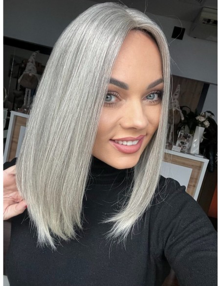 "KALINA 35-40 CM"TOPPER Z WŁOSÓW NATURALNYCH  BAZA 17x17