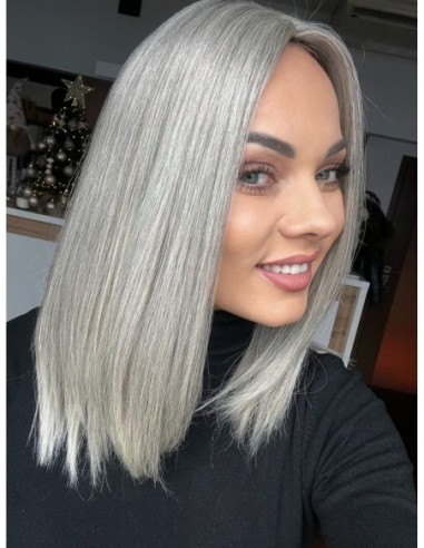 "KALINA 35-40 CM"TOPPER Z WŁOSÓW NATURALNYCH  BAZA 17x17