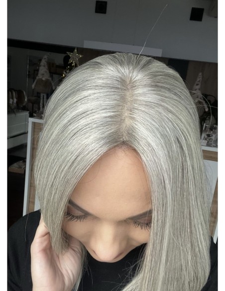 "KALINA 35-40 CM"TOPPER Z WŁOSÓW NATURALNYCH  BAZA 17x17