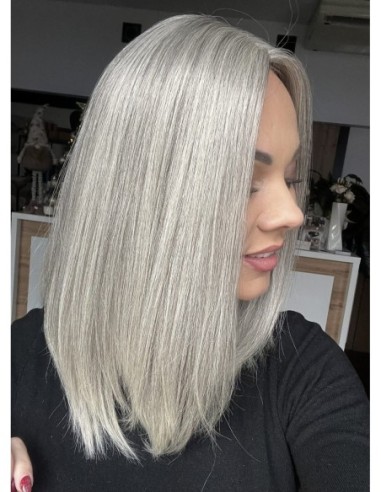 "KALINA 35-40 CM"TOPPER Z WŁOSÓW NATURALNYCH  BAZA 17x17