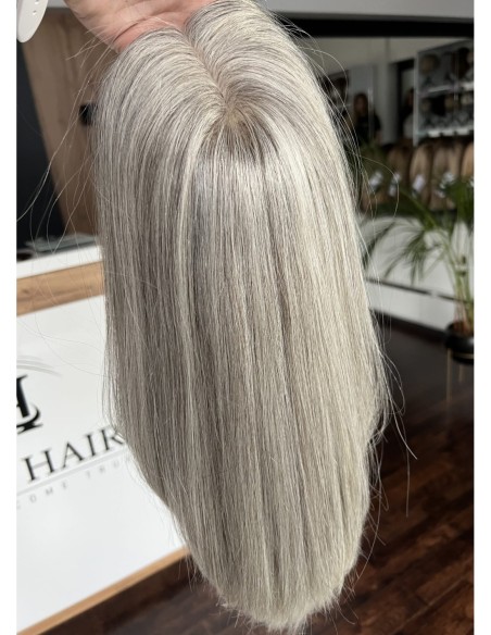 "KALINA 35-40 CM"TOPPER Z WŁOSÓW NATURALNYCH  BAZA 17x17