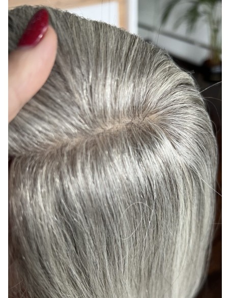 "KALINA 35-40 CM"TOPPER Z WŁOSÓW NATURALNYCH  BAZA 17x17