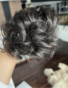 Gumka z włosów naturalnych bardzo ciemny brąz 1B