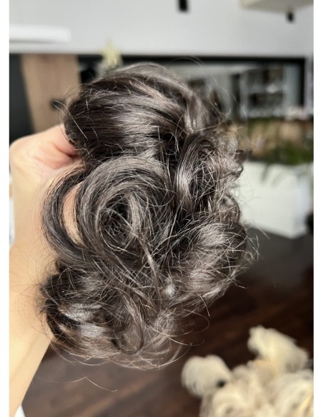 Gumka z włosów naturalnych bardzo ciemny brąz 1B