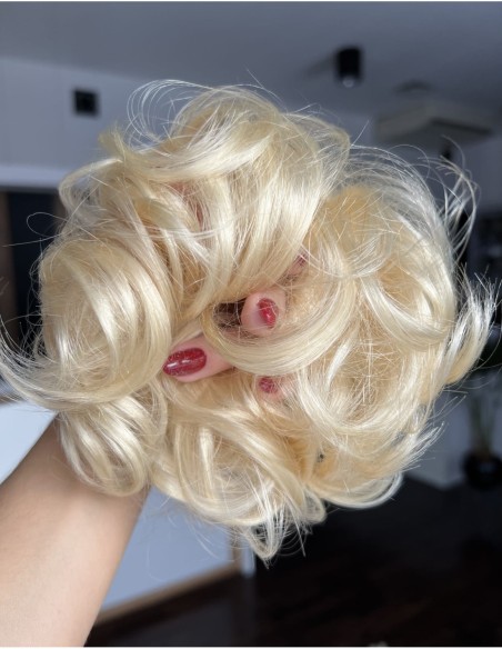 Gumka z włosów naturalnych blond K60