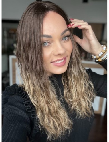 GABI 50 CM-TOPPER Z WŁOSÓW NATURALNYCH FALOWANYCH-PREMIUM