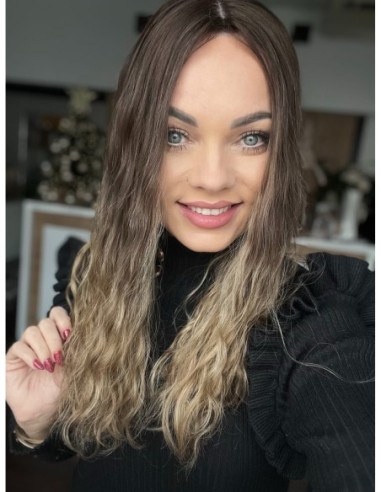 GABI 50 CM-TOPPER Z WŁOSÓW NATURALNYCH FALOWANYCH-PREMIUM