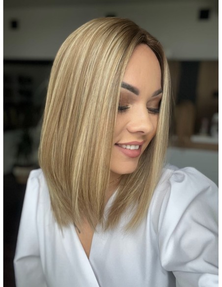 "MILENA 35-40 CM "TOPPER Z WŁOSÓW NATURALNYCH  PREMIUM