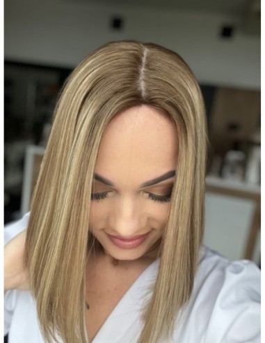 "MILENA 35-40 CM "TOPPER Z WŁOSÓW NATURALNYCH  PREMIUM