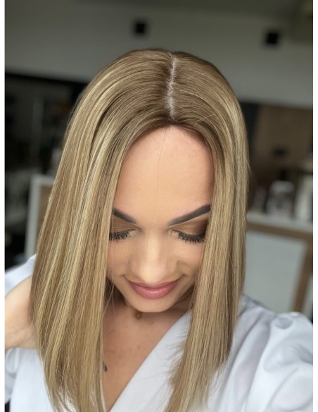 "MILENA 35-40 CM "TOPPER Z WŁOSÓW NATURALNYCH  PREMIUM