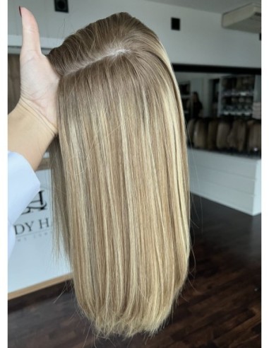 "MILENA 35-40 CM "TOPPER Z WŁOSÓW NATURALNYCH  PREMIUM